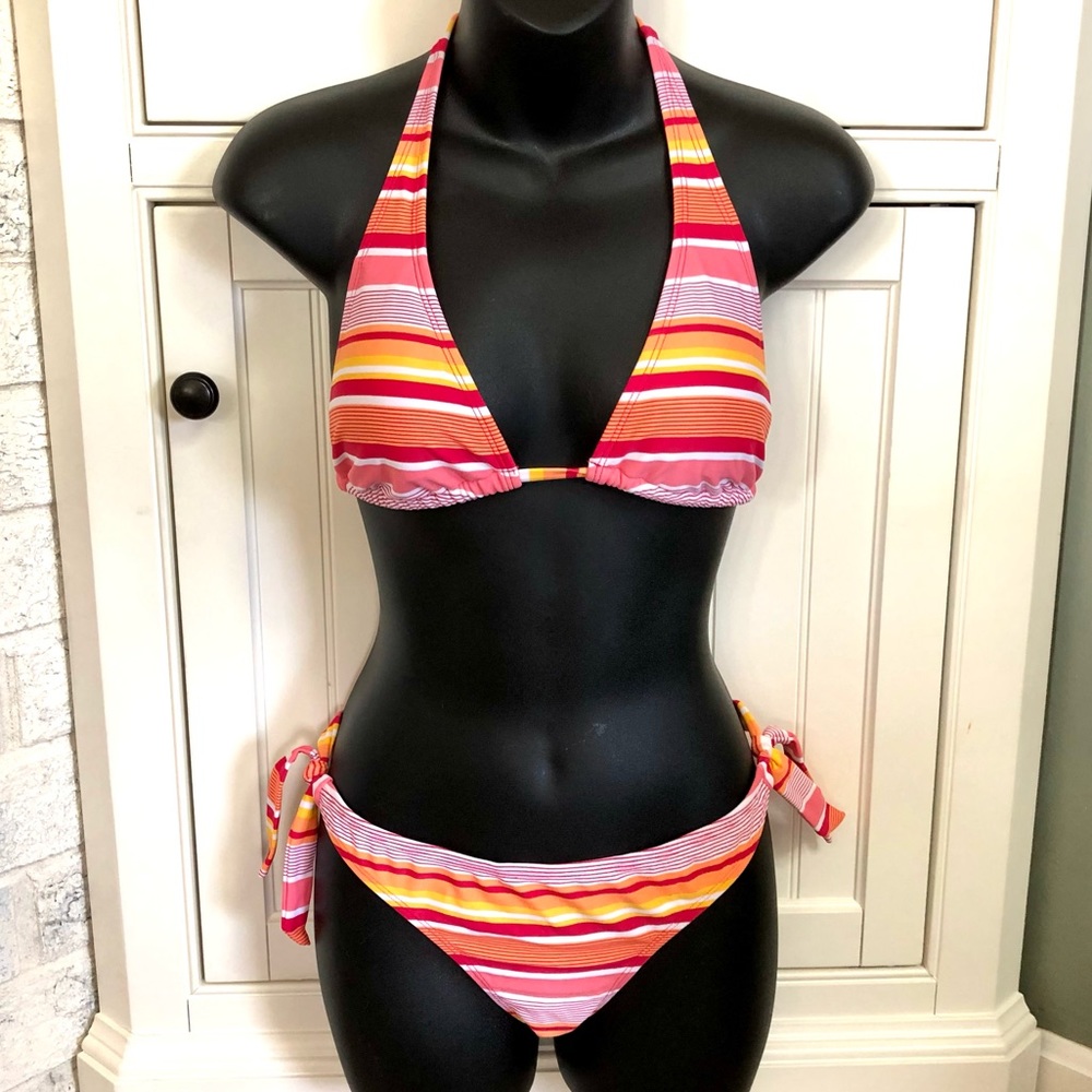 GapBody Striped Bikini large bottoms & medium top